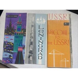 1970s Soviet Union Socialist Republic Vtg Travel Brochure Leningrad Moscow Lot